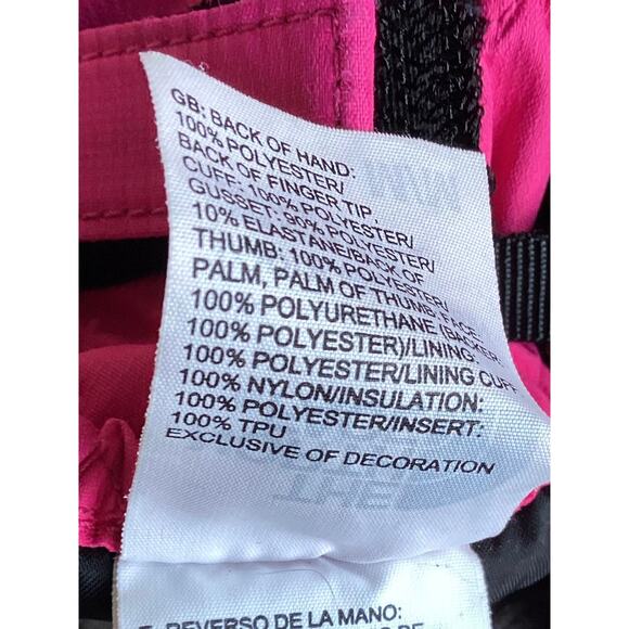 The North Face Toddler Montana Ski Mittens Gloves Winter Pink Black Size Medium - Picture 6 of 7